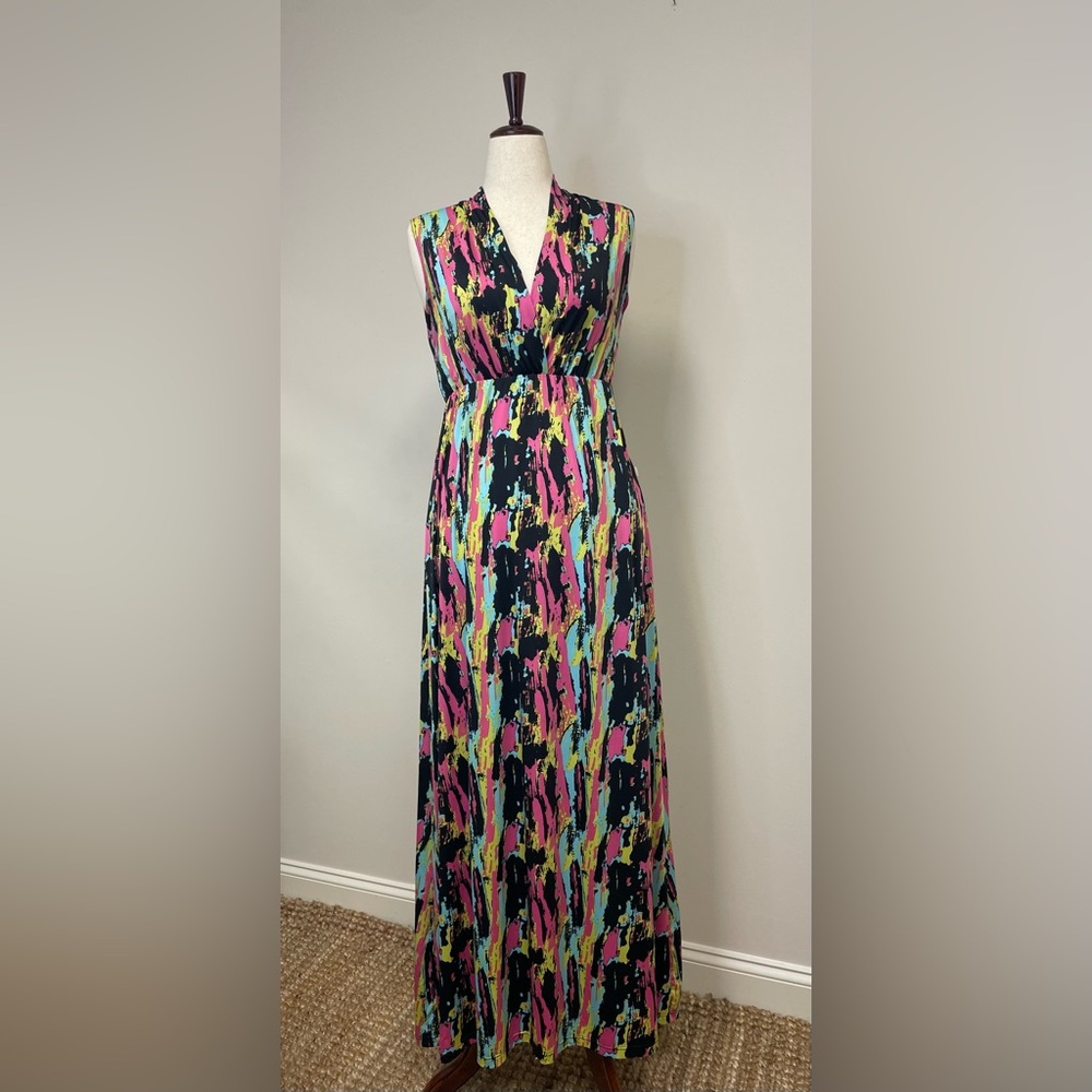 Vibrant Abstract Maxi Dress